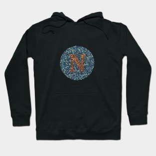 Letter N Ishihara Test Hoodie